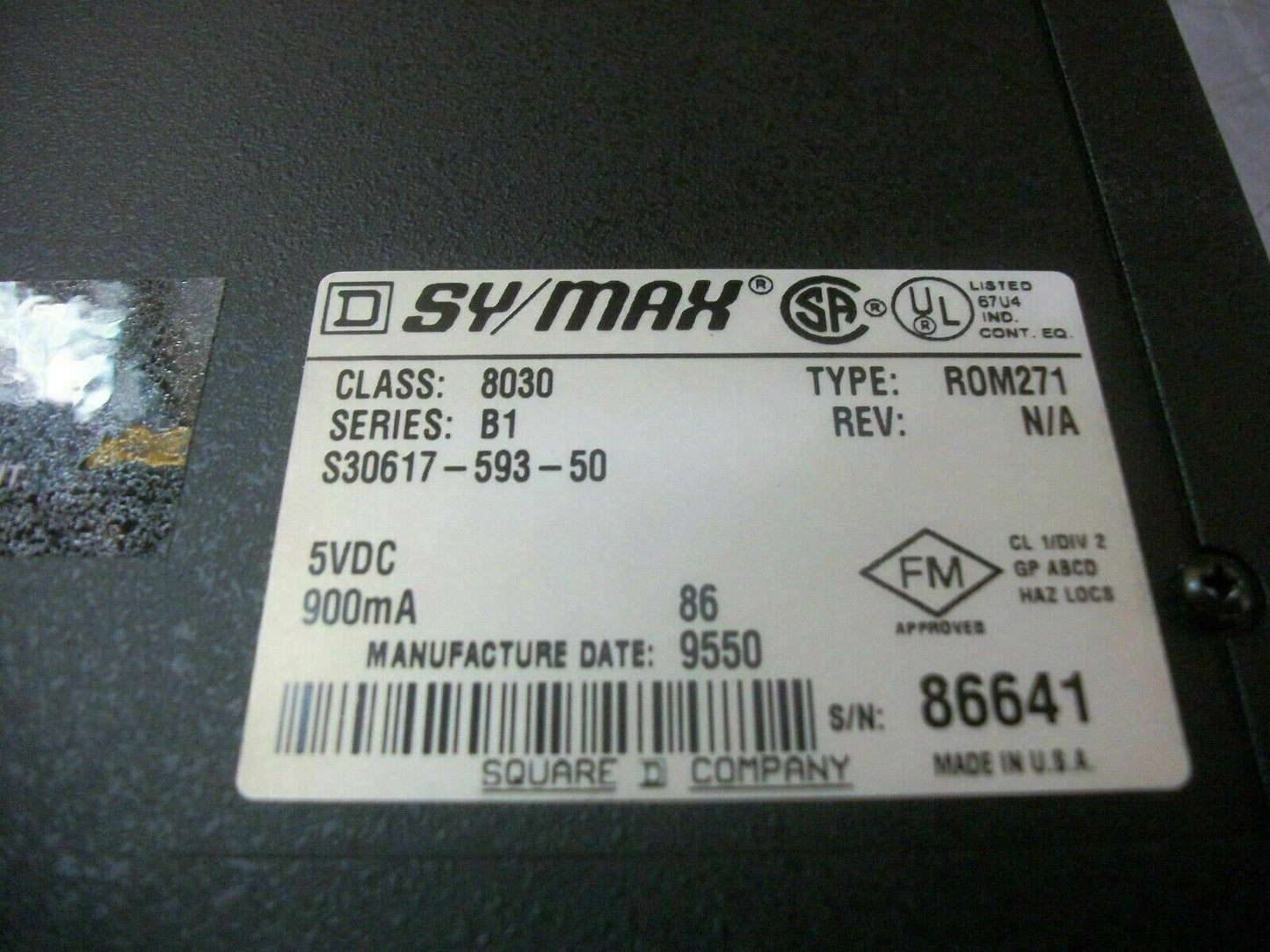 SQUARE D SY/MAX RELAY OUTPUT MODULE 8030ROM271