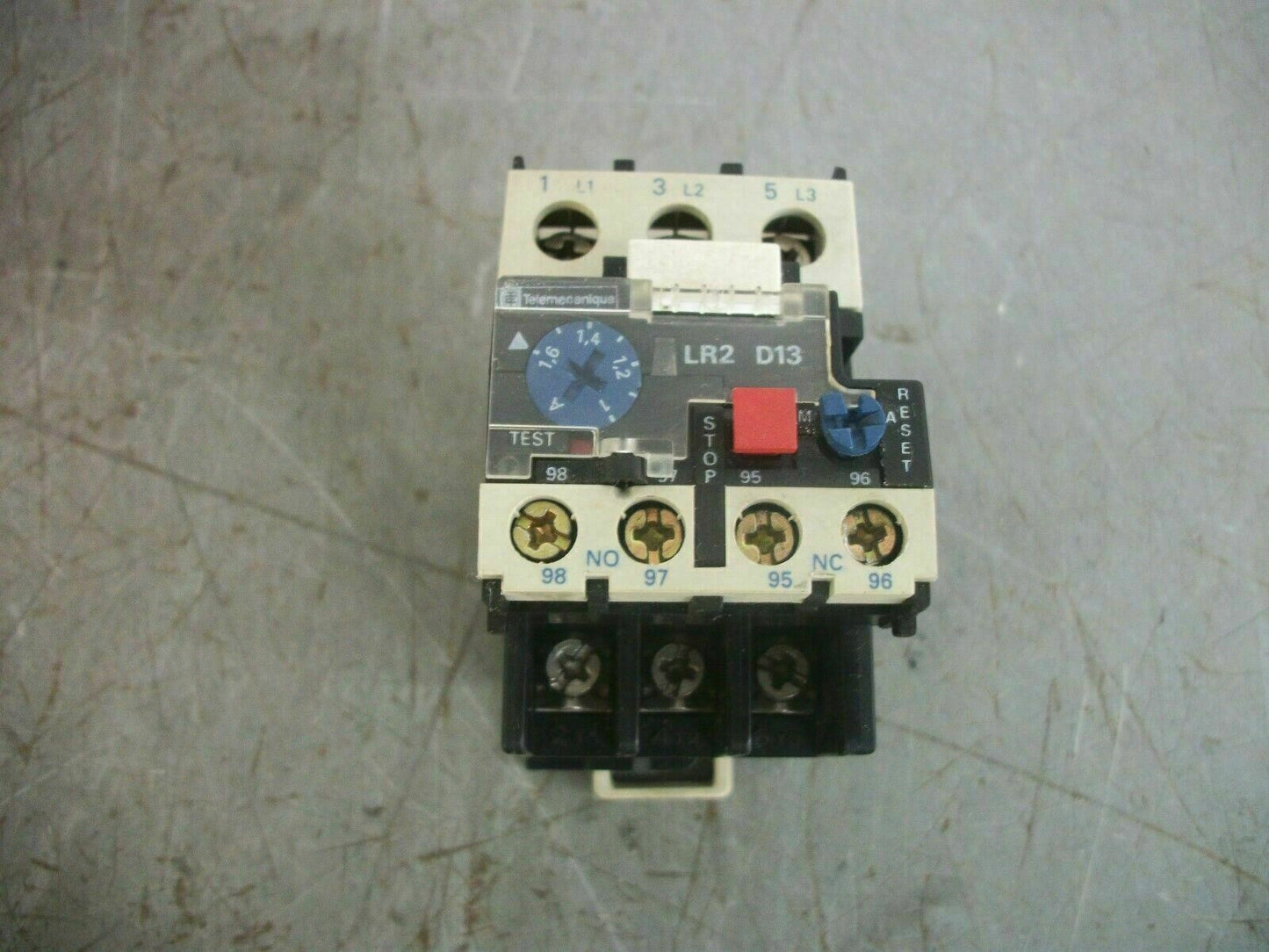 TELEMECANIQUE THERMAL OVERLOAD RELAY LR2D1306 1.2-1.6AMP