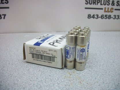 EDISON BOX OF 8 CLASS CC FUSES EDCC.5 .5AMP 600VOLT NIB