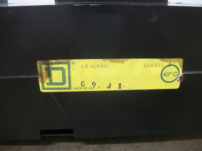 SQUARE D I-LINE LA CIRCUIT BREAKER LA36400 400AMP 600VOLT 3POLE BLACK
