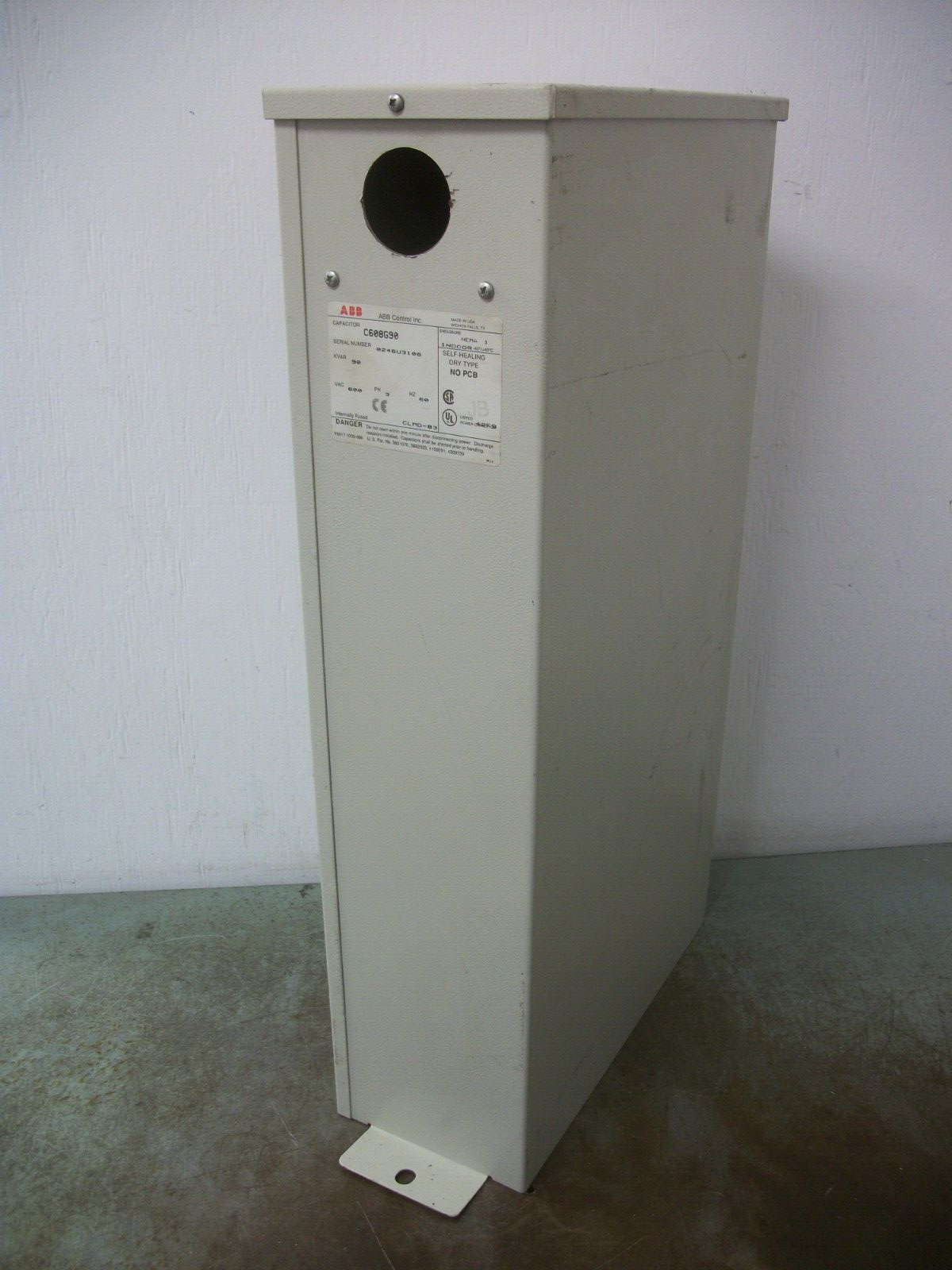 ABB DRY-TYPE CAPACITOR C608G90 90KVAR 600VOLT 3PH