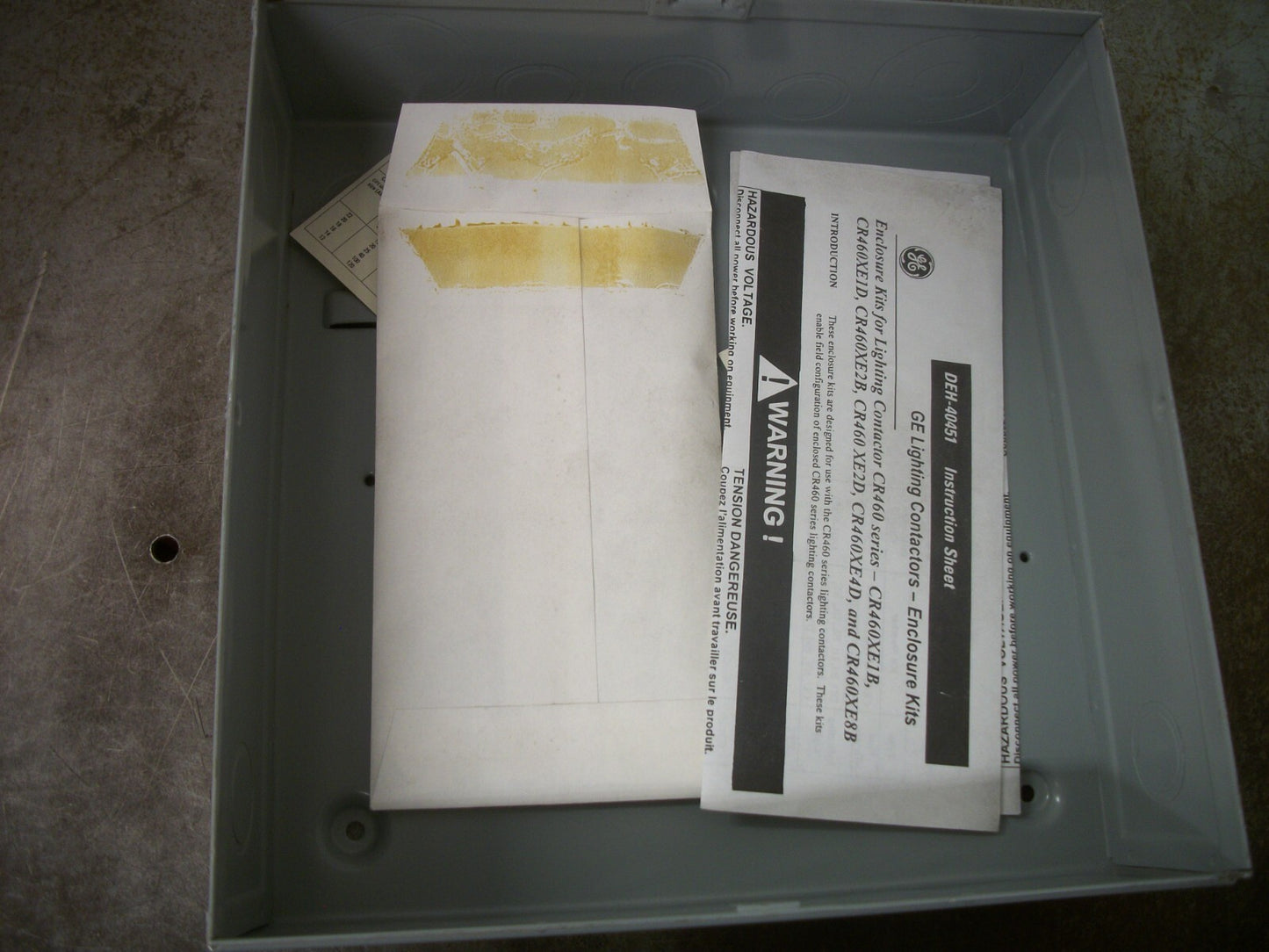 GE 10 X 10 X 3 LIGHTING CONTACTOR ENCLOSURE ONLY TYPE 1 CR460XE1B NEW