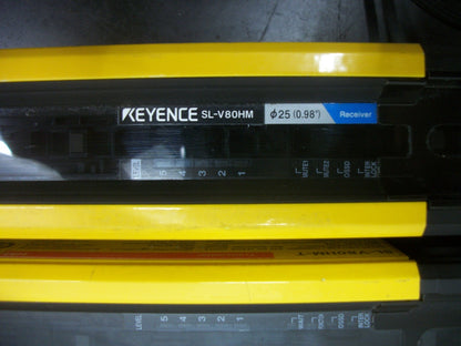 KEYENCE SL-V80HM LIGHT CURTAIN TRANSMITTER SL-V80HM-T & RECEIVER SL-V80HM-R