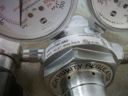 NATIONAL SPECIALTY GASES PNEUMATIC PRESSURE REGULATOR HPT270C-580 3000PSIG
