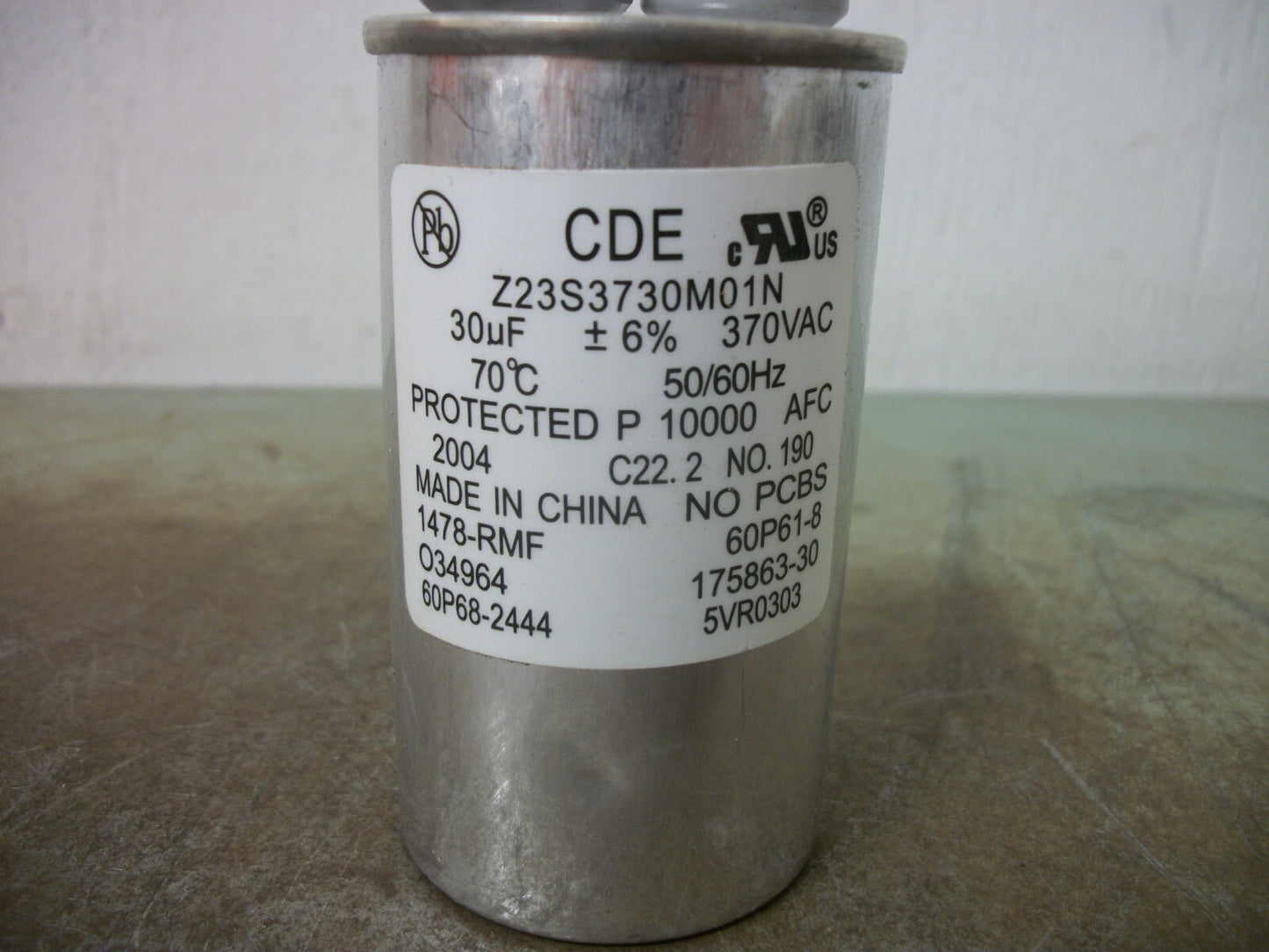 CDE 30uF 370VAC CAPACITOR Z23S3730M01N NOB