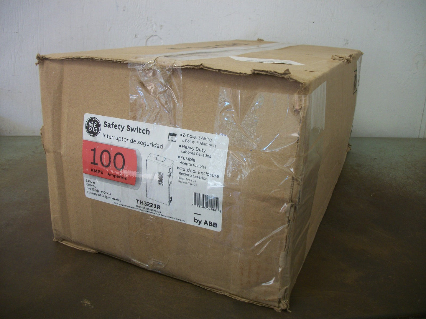 GE DISCONNECT TYPE 3R TH3223R 100AMP 240VOLT 2POLE FUSIBLE NIB