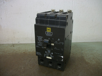 SQUARE D EGB CIRCUIT BREAKER EGB34025 25AMP 480VOLT 3POLE