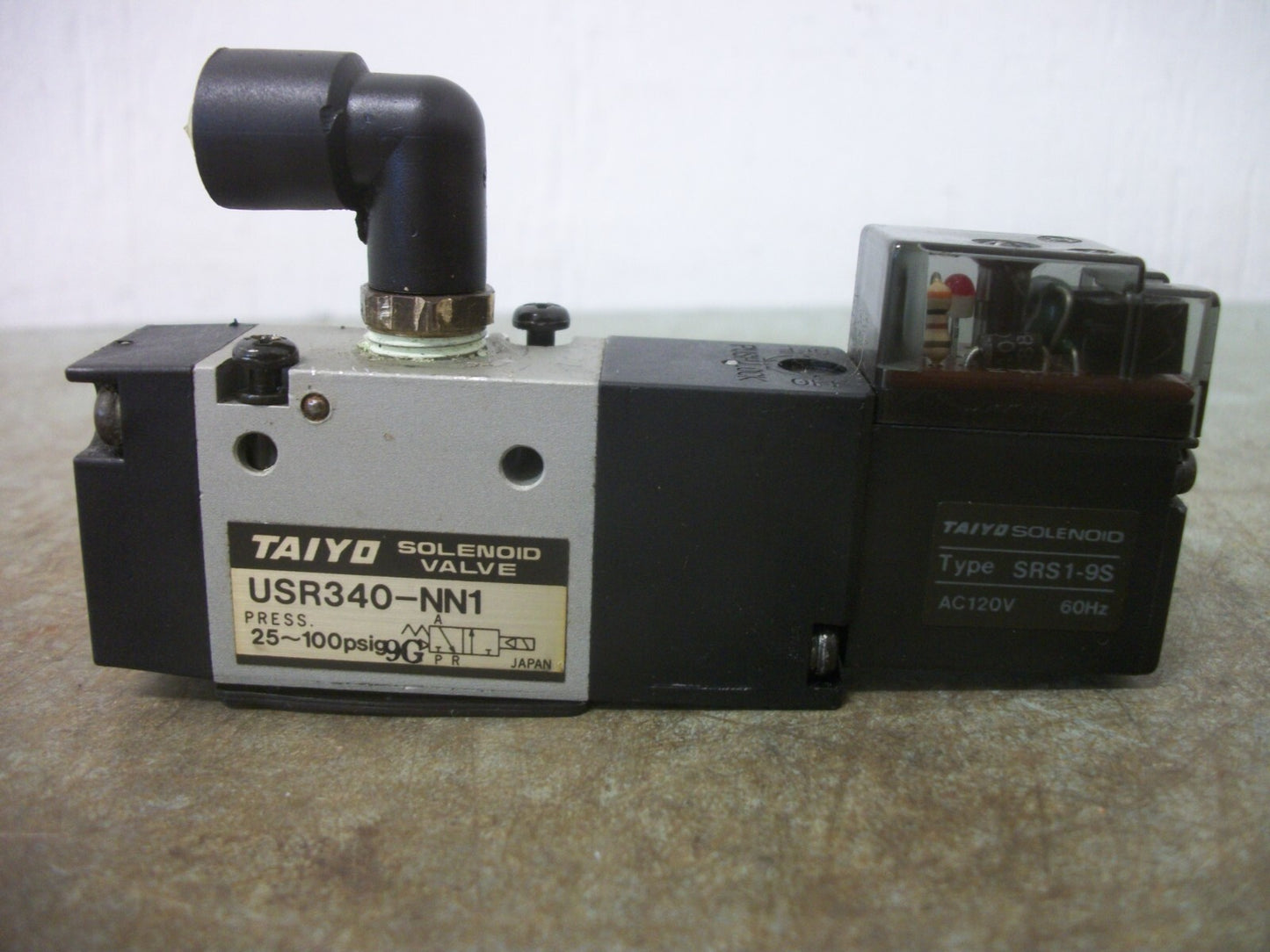 TAIYO SOLENOID VALVE USR340-NN1 25-100PSIG 120VCOIL