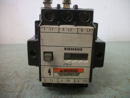 SIEMENS CONTACTOR 3TB44-17-0A 45AMP 120VCOIL 3PH 600V 25HP