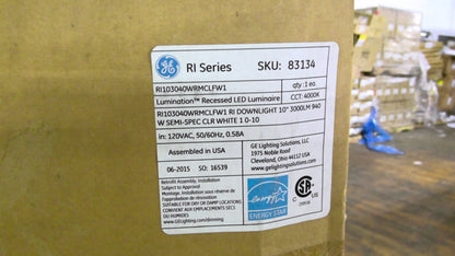 GE RI SERIES 10" RECESSED LED DOWNLIGHT RI103040WRMCLFW1 120V 3000LM NIB
