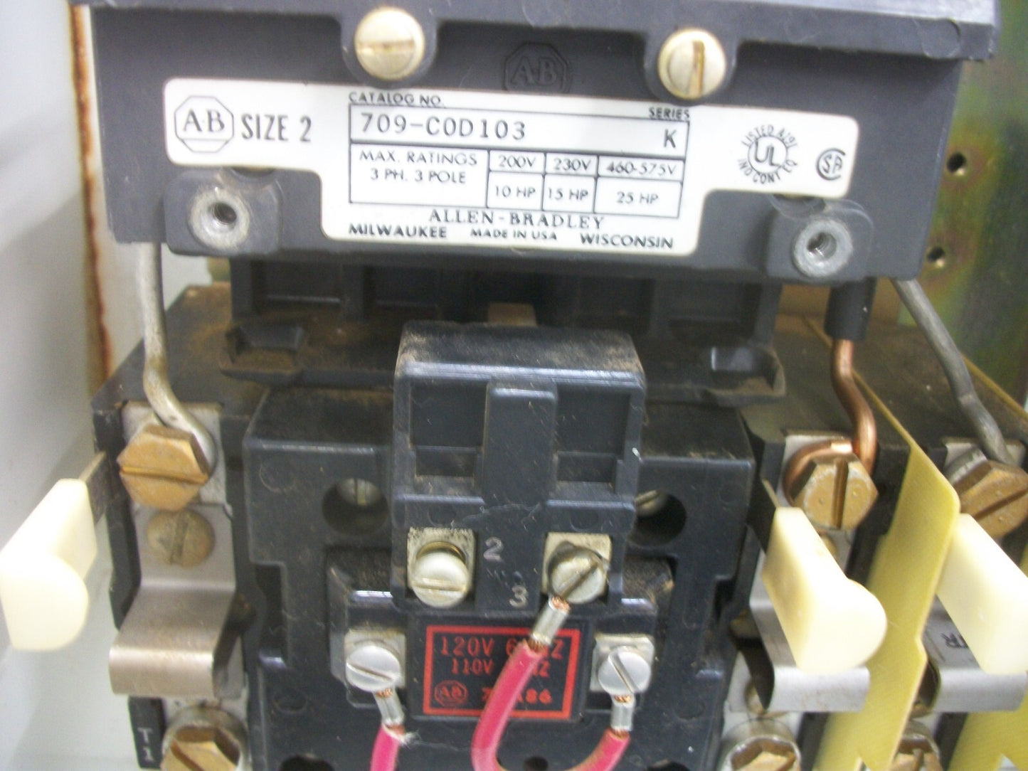 ALLEN-BRADLEY SIZE 2 STARTER COMBO 709-COD103 120VCOIL 60AMP FUSIBLE