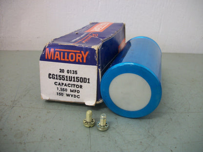 MALLORY 1550MFD CAPACITOR CG1551U150D1 150WVDC NIB